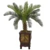 3’ Cycas Tree In Wood Planter 1 3’ Cycas Tree In Wood Planter -Artificial Flowers Sale artificial 3 cycas tree in wood planter nearly natural 959745