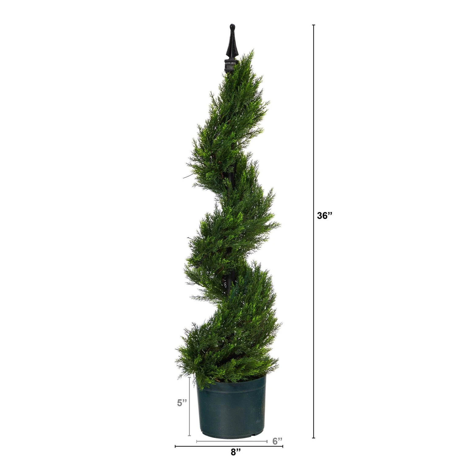 3' Cypress Spiral Topiary Artificial Tree 4 3' Cypress Spiral Topiary Artificial Tree - Image 2