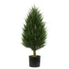 3' Cypress Tower Artificial Tree UV Resistant (Indoor/Outdoor) -Artificial Flowers Sale artificial 3 cypress tower artificial tree uv resistant indooroutdoor nearly natural 989456