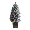 3’ Flocked Highland Fir Tree With 127 Branches And 20 LED Globe Lights In Decorative Planter 2 3’ Flocked Highland Fir Tree With 127 Branches And 20 LED Globe Lights In Decorative Planter -Artificial Flowers Sale artificial 3 flocked highland fir tree with 127 branches and 20 led globe lights in decorative planter nearly natural 995925