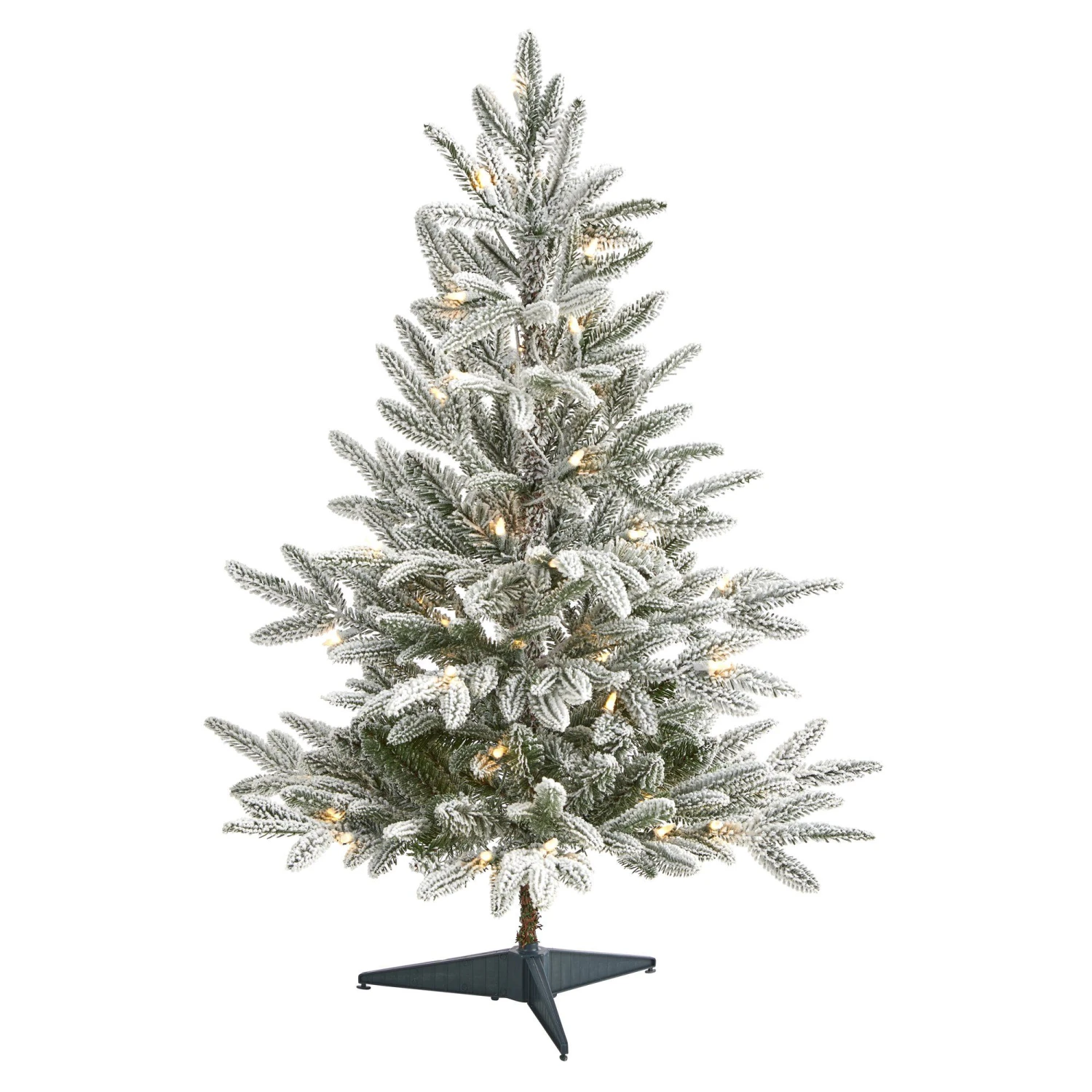 3’ Flocked Manchester Spruce Artificial Christmas Tree With 50 Lights And 133 Bendable Branches 3 3’ Flocked Manchester Spruce Artificial Christmas Tree With 50 Lights And 133 Bendable Branches