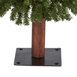 3’ Grand Alpine Artificial Christmas Tree With 50 Clear Lights And 193 Bendable Branches On Natural Trunk -Artificial Flowers Sale artificial 3 grand alpine artificial christmas tree with 50 clear lights and 193 bendable branches on natural nearly natural 385378