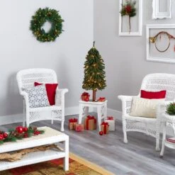 3’ Grand Alpine Artificial Christmas Tree With 50 Clear Lights And 193 Bendable Branches On Natural Trunk -Artificial Flowers Sale artificial 3 grand alpine artificial christmas tree with 50 clear lights and 193 bendable branches on natural trunk nearly natural 194473