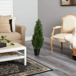 3’ Mini Cedar Pine Tree (Indoor/Outdoor) -Artificial Flowers Sale artificial 3 mini cedar pine tree indooroutdoor nearly natural 536793