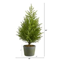 3’ Norfolk Island Pine “Natural Look” Artificial Christmas Tree In Decorative Planter -Artificial Flowers Sale artificial 3 norfolk island pine natural look artificial tree in decorative planter nearly natural 196619