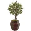 3’ Olive Tree In Weave Panel Planter -Artificial Flowers Sale artificial 3 olive tree in weave panel planter nearly natural 107909