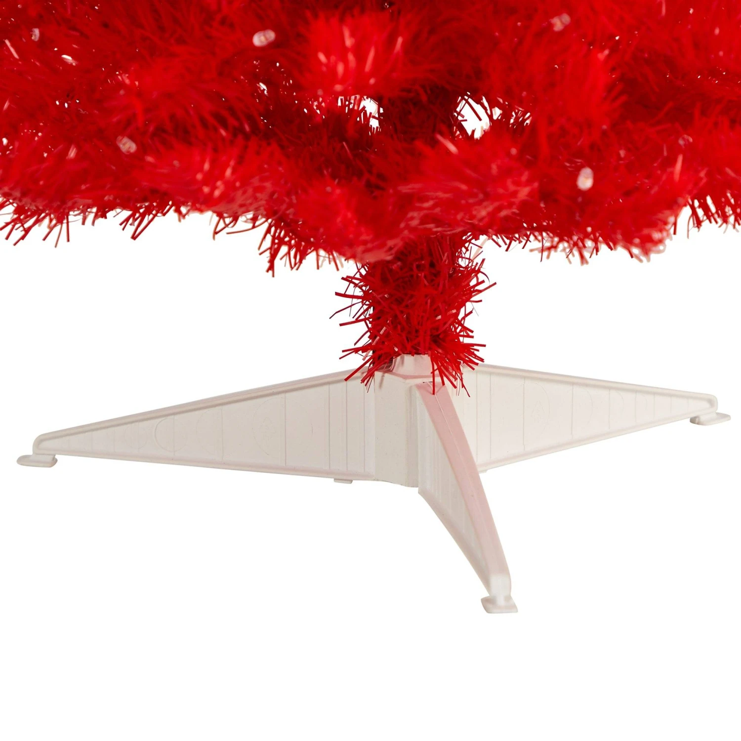 3’ Red Artificial Christmas Tree With 50 LED Lights And 118 Bendable Branches 8 3’ Red Artificial Christmas Tree With 50 LED Lights And 118 Bendable Branches - Image 6