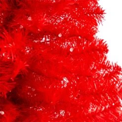 3’ Red Artificial Christmas Tree With 50 LED Lights And 118 Bendable Branches 14 3’ Red Artificial Christmas Tree With 50 LED Lights And 118 Bendable Branches -Artificial Flowers Sale artificial 3 red artificial christmas tree with 50 led lights and 118 bendable branches nearly natural 989004