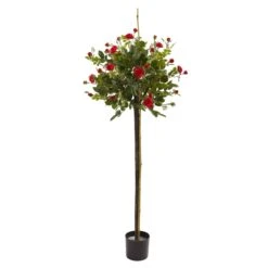 3' Rose Topiary Silk Tree