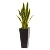 3’ Sansevieria Artificial Plant In Black Planter -Artificial Flowers Sale artificial 3 sansevieria artificial plant in black planter nearly natural 911478