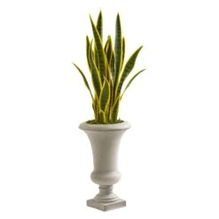 3’ Sansevieria Artificial Plant In Urn