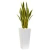 3’ Sansevieria Artificial Plant In White Planter -Artificial Flowers Sale artificial 3 sansevieria artificial plant in white planter nearly natural 449477