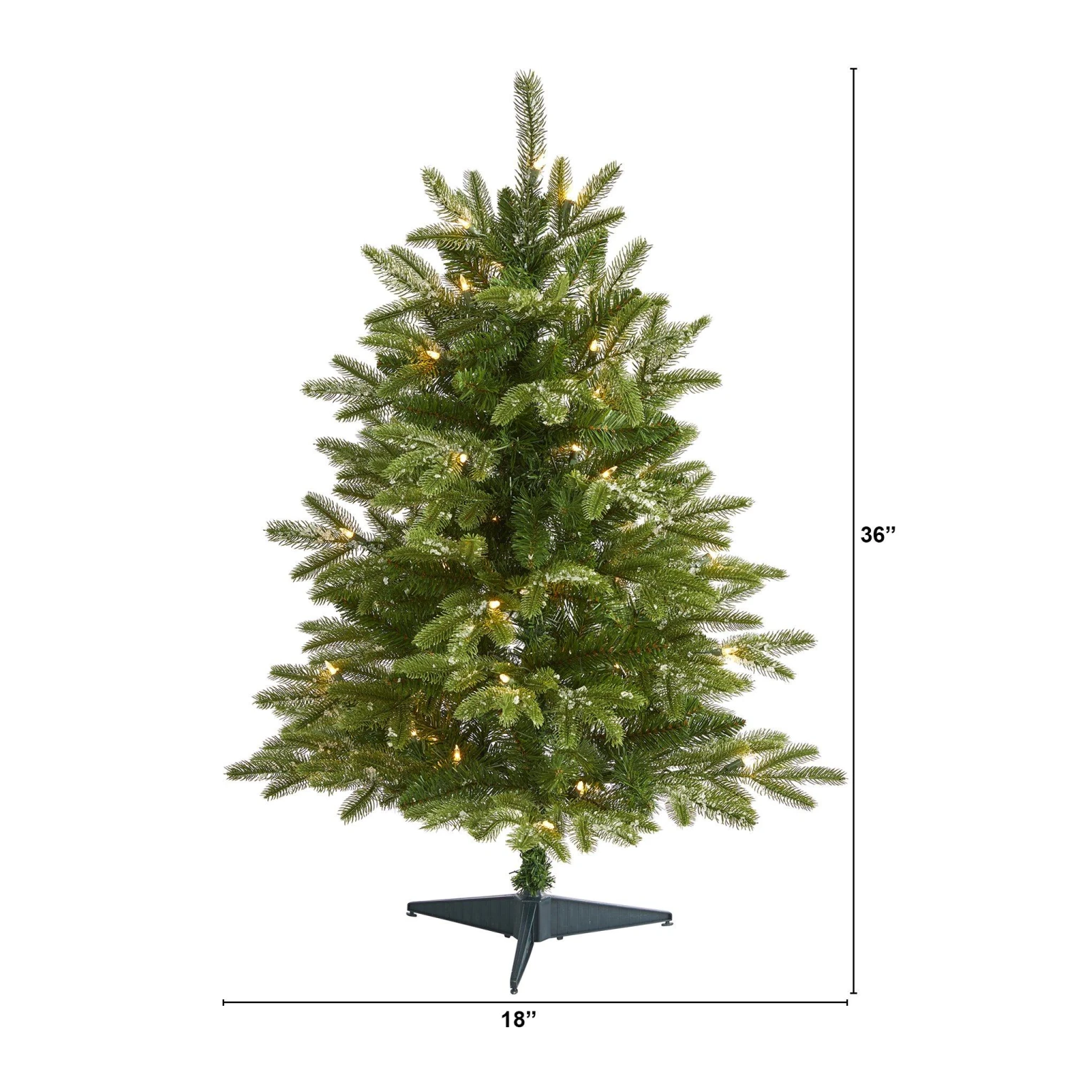 3’ Snowed Grand Teton Fir Artificial Christmas Tree With 50 Clear Lights And 111 Bendable Branches 4 3’ Snowed Grand Teton Fir Artificial Christmas Tree With 50 Clear Lights And 111 Bendable Branches - Image 2