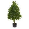3’ Artificial Sweet Bay Cone Topiary Tree -Artificial Flowers Sale artificial 3 sweet bay cone topiary artificial tree nearly natural 763222