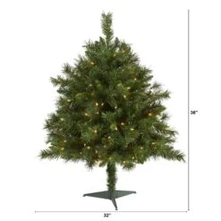 3’ Wyoming Mixed Pine Artificial Christmas Tree With 150 Clear Lights And 270 Bendable Branches -Artificial Flowers Sale artificial 3 wyoming mixed pine artificial christmas tree with 150 clear lights and 270 bendable branches nearly natural 488384