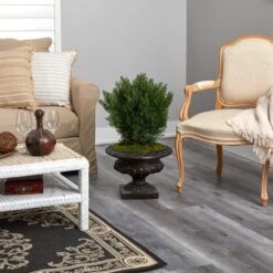 30” Cedar Artificial Tree In Iron Colored Urn (Indoor/Outdoor) -Artificial Flowers Sale artificial 30 cedar artificial tree in iron colored urn indooroutdoor nearly natural 774844