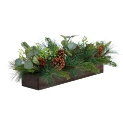 30” Evergreen Pine And Pine Cone Artificial Christmas Centerpiece Arrangement -Artificial Flowers Sale artificial 30 evergreen pine and pine cone artificial christmas centerpiece arrangement nearly natural 309508