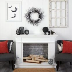 30" Halloween Gazing Eyeballs Twig Wreath" -Artificial Flowers Sale artificial 30 halloween gazing eyeballs twig wreath nearly natural 112331