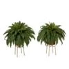 32” Artificial Boston Fern Plant With Metal Planter With Stand DIY KIT - Set Of 2 -Artificial Flowers Sale artificial 32 artificial boston fern plant with metal planter with stand diy kit set of 2 plant in planter nearly natural 200040