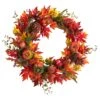 32” Autumn Maple Leaf, Pumpkin And Berries Artificial Fall Wreath 1 32” Autumn Maple Leaf, Pumpkin And Berries Artificial Fall Wreath -Artificial Flowers Sale artificial 32 autumn maple leaf pumpkin and berries artificial fall wreath nearly natural 995418