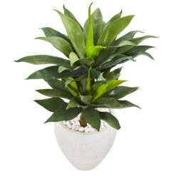 33” Double Agave Succulent Artificial Plant In White Planter 5 33” Double Agave Succulent Artificial Plant In White Planter -Artificial Flowers Sale artificial 33 double agave succulent artificial plant in white planter nearly natural 148007