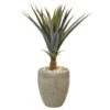 34” Agave Succulent Artificial Plant In Sandstone Planter -Artificial Flowers Sale artificial 34 agave succulent artificial plant in sandstone planter nearly natural 616149