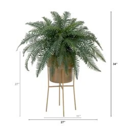 34” Artificial River Fern Plant In Metal Planter With Stand DIY KIT 7 34” Artificial River Fern Plant In Metal Planter With Stand DIY KIT -Artificial Flowers Sale artificial 34 artificial river fern plant in metal planter with stand diy kit plant in planter nearly natural 697442
