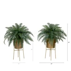 34” Artificial River Fern Plant In Metal Planter With Stand DIY KIT - Set Of 2 -Artificial Flowers Sale artificial 34 artificial river fern plant in metal planter with stand diy kit set of 2 plant in planter nearly natural 825658