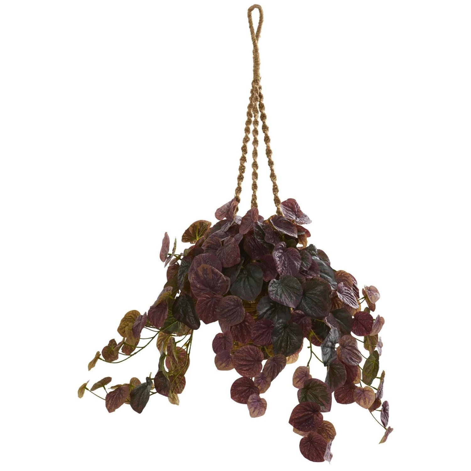 34” Peperomia Artificial Plant In Hanging Basket (Real Touch) 3 34” Peperomia Artificial Plant In Hanging Basket (Real Touch)