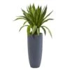 34” Sansevieria Artificial Plant In Gray Planter -Artificial Flowers Sale artificial 34 sansevieria artificial plant in gray planter nearly natural 662885