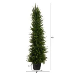 3.5’ Cypress Artificial Tree UV Resistant (Indoor/Outdoor) -Artificial Flowers Sale artificial 35 cypress artificial tree uv resistant indooroutdoor nearly natural 409557