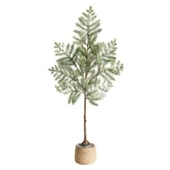 35'' Frosted Pine Artificial Christmas Tree In Decorative Planter