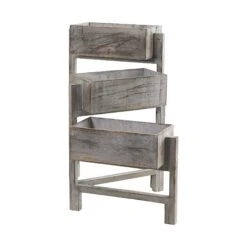 3.5’ Gray Washed Expandable Decorative Planter -Artificial Flowers Sale artificial 35 gray washed expandable decorative planter nearly natural 393662