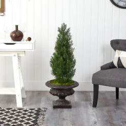 3.5’ Mini Cedar Artificial Pine Tree In Iron Colored Urn UV Resistant (Indoor/Outdoor) 8 3.5’ Mini Cedar Artificial Pine Tree In Iron Colored Urn UV Resistant (Indoor/Outdoor) -Artificial Flowers Sale artificial 35 mini cedar artificial pine tree in iron colored urn uv resistant indooroutdoor nearly natural 233314