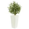 3.5’ Olive Artificial Tree In White Planter -Artificial Flowers Sale artificial 35 olive artificial tree in white planter nearly natural 911337