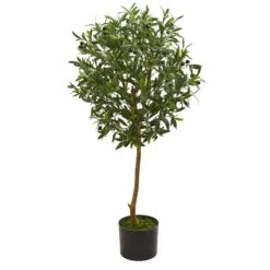 3.5’ Olive Artificial Tree In Nursery Planter