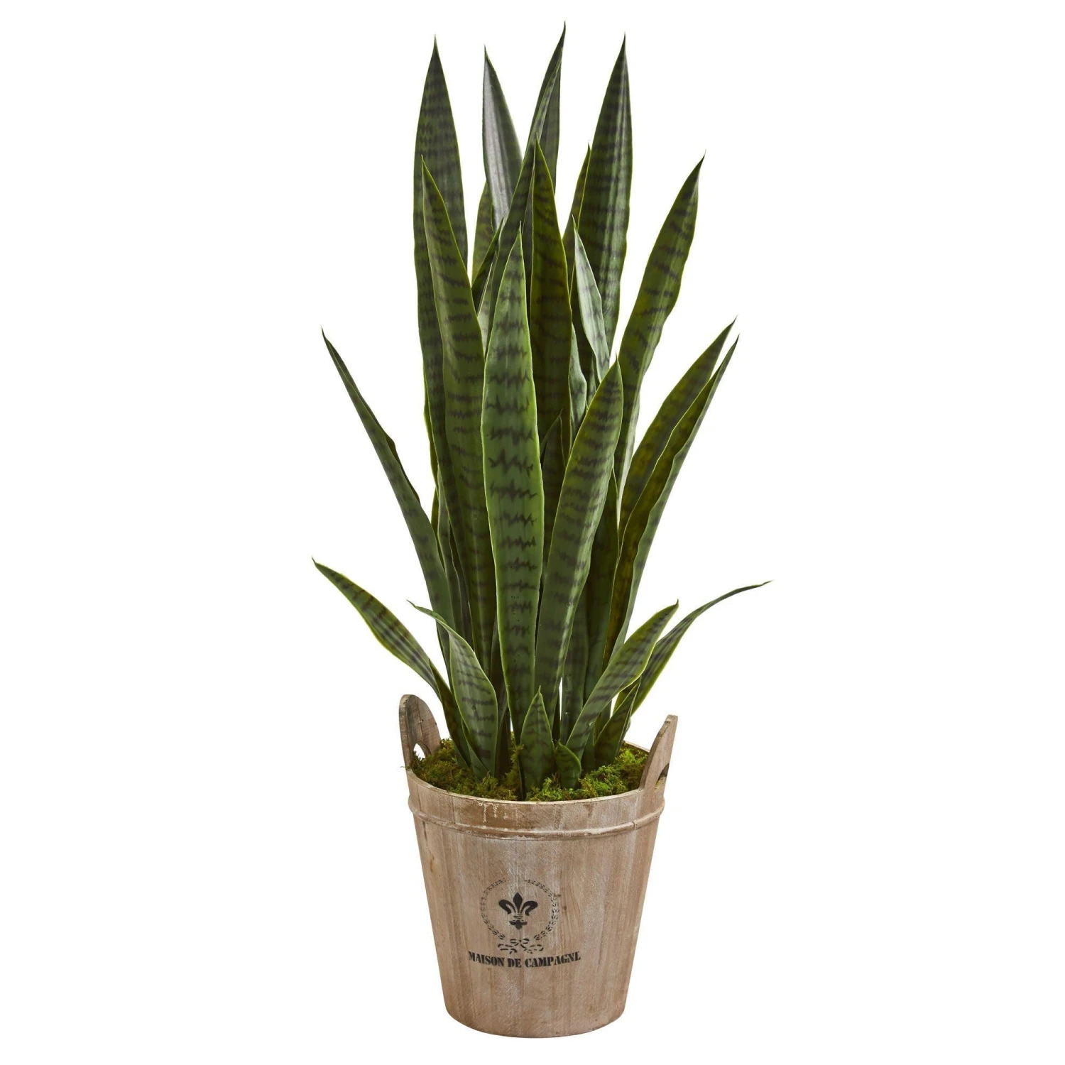 3.5’ Sansevieria Artificial Plant In Farmhouse Planter 3 3.5’ Sansevieria Artificial Plant In Farmhouse Planter