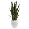 3.5’ Sansevieria Artificial Plant In White Planter 2 3.5’ Sansevieria Artificial Plant In White Planter -Artificial Flowers Sale artificial 35 sansevieria artificial plant in white planter nearly natural 851600