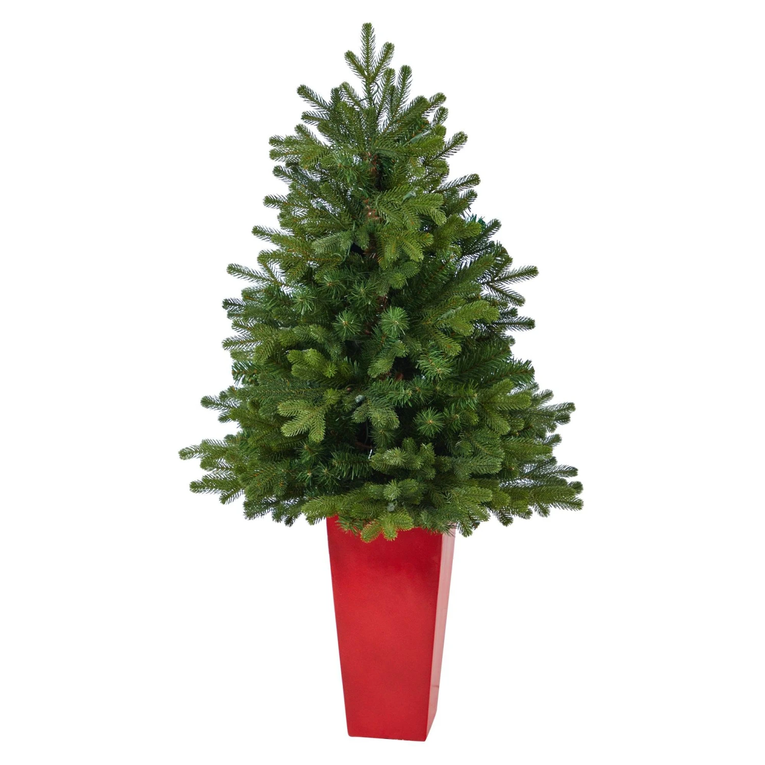3.5’ Washington Fir Artificial Christmas Tree With 50 Clear Lights In Tower Planter 5 3.5’ Washington Fir Artificial Christmas Tree With 50 Clear Lights In Tower Planter - Image 3