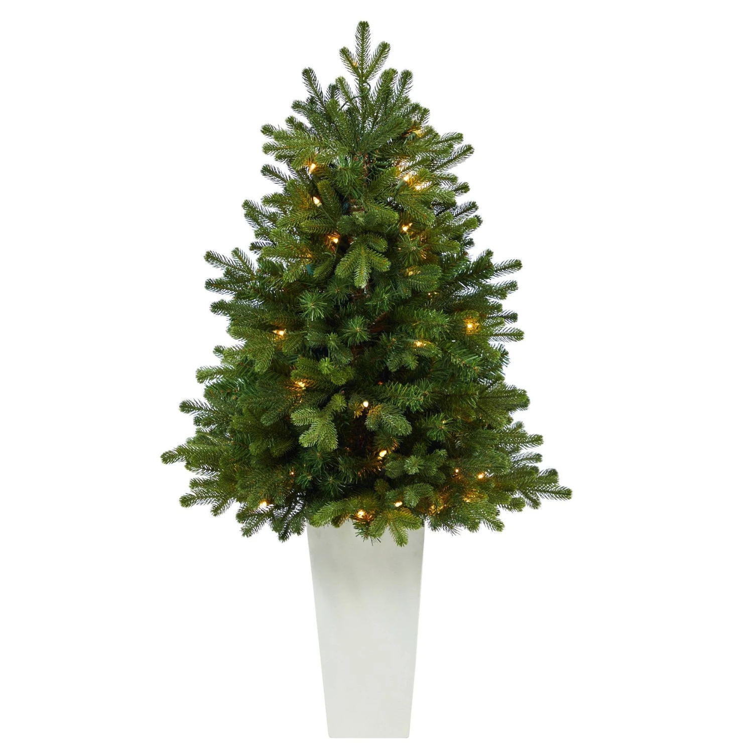 3.5’ Washington Fir Artificial Christmas Tree With 50 Clear Lights In Tower Planter 9 3.5’ Washington Fir Artificial Christmas Tree With 50 Clear Lights In Tower Planter - Image 7