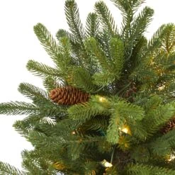 3.5’ Yukon Mountain Fir Artificial Christmas Tree With 50 Clear Lights And Pine Cones In Bronze Metal Planter 13 3.5’ Yukon Mountain Fir Artificial Christmas Tree With 50 Clear Lights And Pine Cones In Bronze Metal Planter -Artificial Flowers Sale artificial 35 yukon mountain fir artificial christmas tree with 50 clear lights and pine cones in bronze metal planter nearly natural 650205