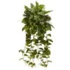 36” Mixed Greens Hanging Artificial Plant (Set Of 2) -Artificial Flowers Sale artificial 36 mixed greens hanging artificial plant set of 2 nearly natural 554868