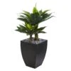 37” Double Agave Succulent Artificial Plant In Black Planter -Artificial Flowers Sale artificial 37 double agave succulent artificial plant in black planter nearly natural 617125