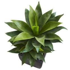 37” Double Agave Succulent Artificial Plant In Black Planter -Artificial Flowers Sale artificial 37 double agave succulent artificial plant in black planter nearly natural 988224