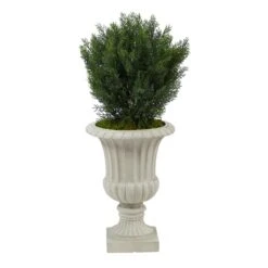 39” Cedar Artificial Tree In Sand Finished Urn (Indoor/Outdoor)