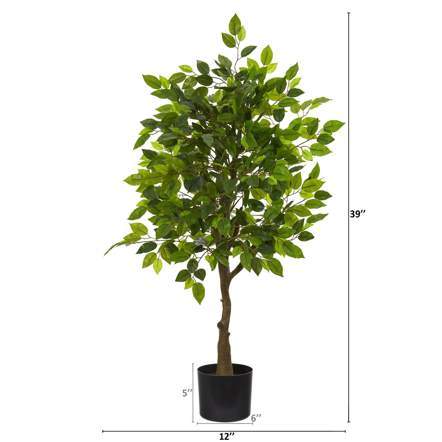 39” Ficus Artificial Tree 4 39” Ficus Artificial Tree - Image 2
