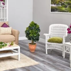 39” Schefflera Artificial Tree In Terra-Cotta Planter (Real Touch) -Artificial Flowers Sale artificial 39 schefflera artificial tree in terra cotta planter real touch nearly natural 755131