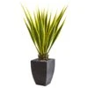 4’ Agave Artificial Plant In Black Planter -Artificial Flowers Sale artificial 4 agave artificial plant in black planter nearly natural 454410