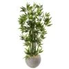 4’ Green Bamboo Artificial Tree In Sand Colored Bowl -Artificial Flowers Sale artificial 4 artificial bamboo tree in sand colored bowl nearly natural 835849
