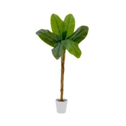 4' Artificial Banana Tree In Decorative Planter